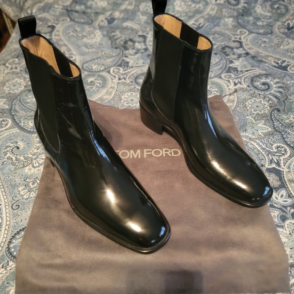 TOM FORD Mens Boots made in Italy Size 8 black